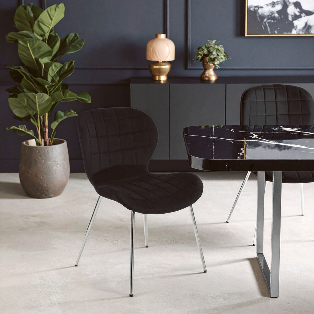 Dining Chair with Silver Legs