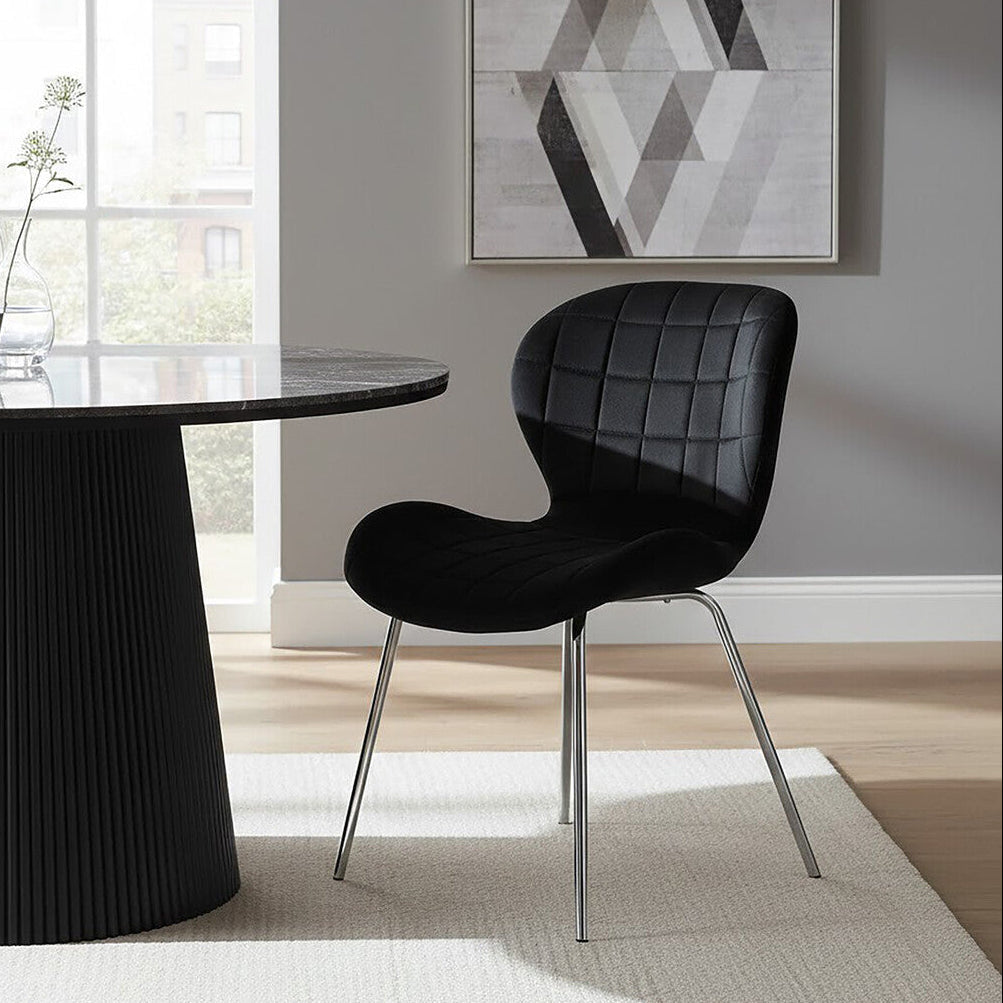 Dining Chair with Silver Legs