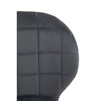 Quilted Grey Velvet Dining Chair