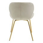 Quilted Mink Velvet Dining Chair