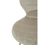 Quilted Mink Velvet Dining Chair