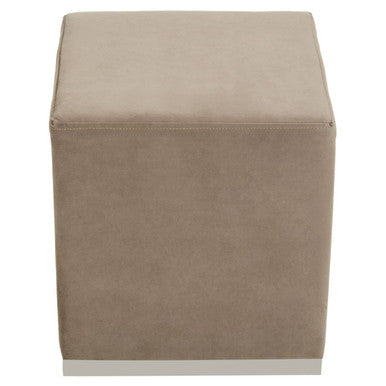 Mink Velvet Square Stool