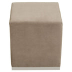 Mink Velvet Square Stool