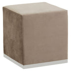 Mink Velvet Square Stool