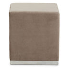 Mink Velvet Square Stool