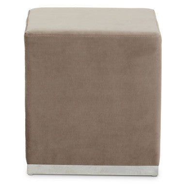 Mink Velvet Square Stool