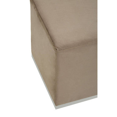 Mink Velvet Square Stool
