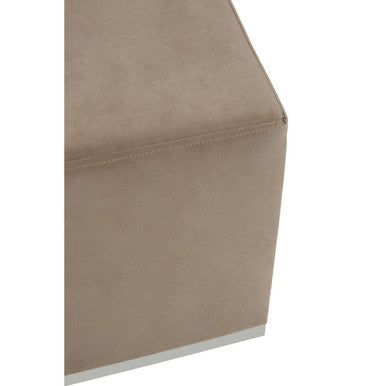 Mink Velvet Square Stool