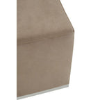Mink Velvet Square Stool