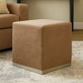 Mink Velvet Square Stool
