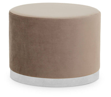 Mink Velvet Round Stool