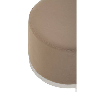 Mink Velvet Round Stool