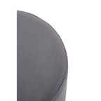 Grey Velvet Round Stool