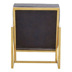 Grey Velvet Chair with Gold Stainless Steel Frame