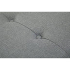 Grey Fabric Button Tufted Bench