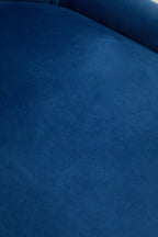 Blue Velvet Office Chair with Gold Swivel Base