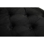 Black Velvet Button Tufted Bench