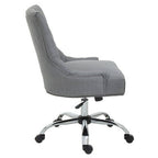 Grey Fabric Office Chair 90-99cm with Chrome Swivel Base