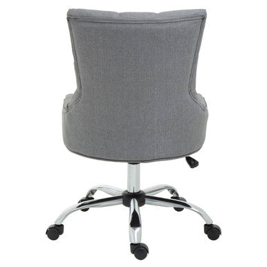 Grey Fabric Office Chair 90-99cm with Chrome Swivel Base