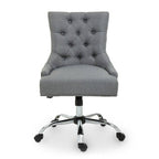 Grey Fabric Office Chair 90-99cm with Chrome Swivel Base