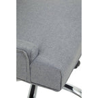 Grey Fabric Office Chair 90-99cm with Chrome Swivel Base