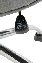 Grey Fabric Office Chair 90-99cm with Chrome Swivel Base
