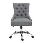 Grey Fabric Office Chair 90-99cm with Chrome Swivel Base