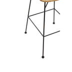 Rattan Bar Chair with Dark Legs