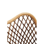 Black Iron Chair with Open Weave Design