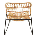 Rattan Chair and Footstool Set