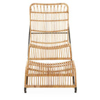 Rattan Chair and Footstool Set