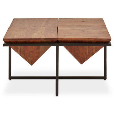 Acacia Wood Pyramid Coffee Table
