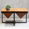 Acacia Wood Pyramid Coffee Table