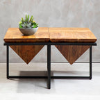 Acacia Wood Pyramid Coffee Table