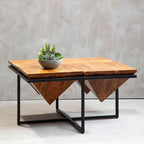 Acacia Wood Pyramid Coffee Table