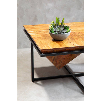 Acacia Wood Pyramid Coffee Table