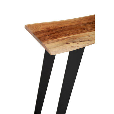 Natural Acacia Wood Live Edge Console Table