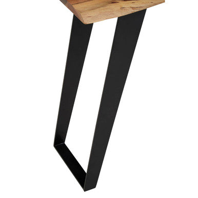 Natural Acacia Wood Live Edge Console Table