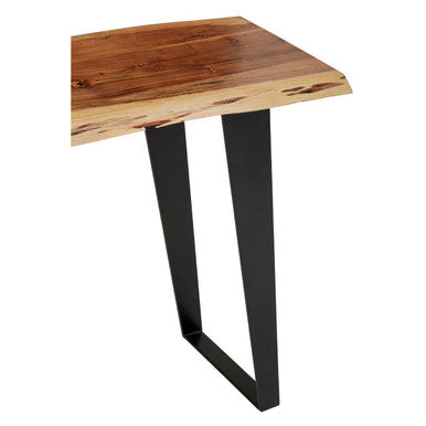 Natural Acacia Wood Live Edge Console Table