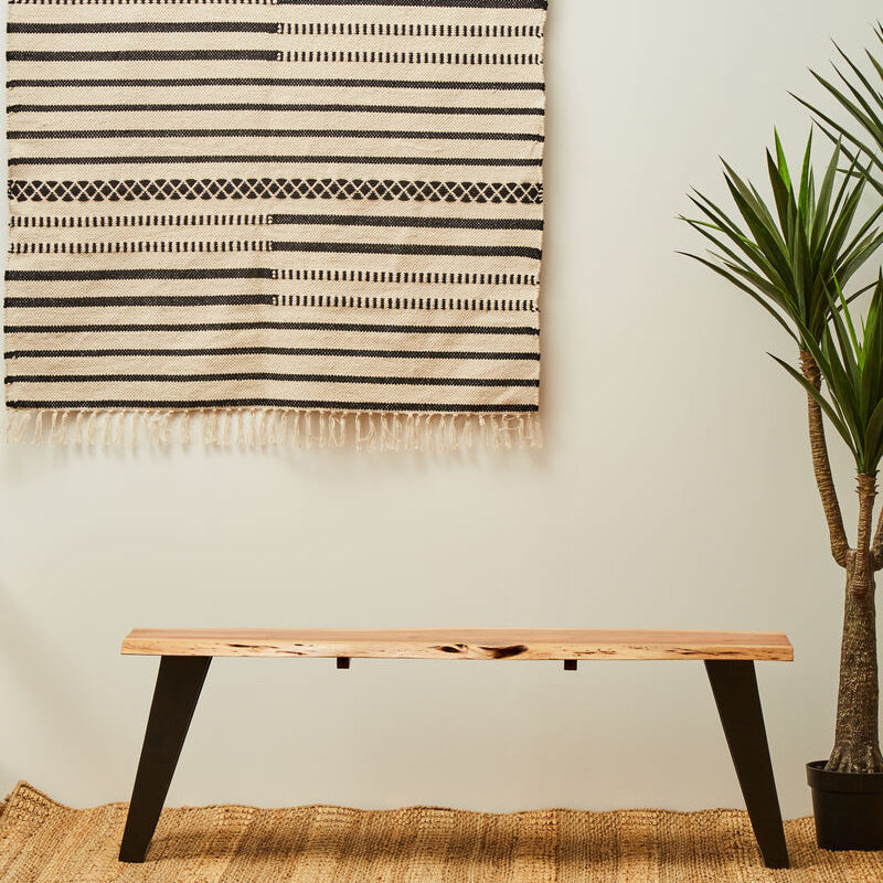 Acacia Wood Live Edge Bench