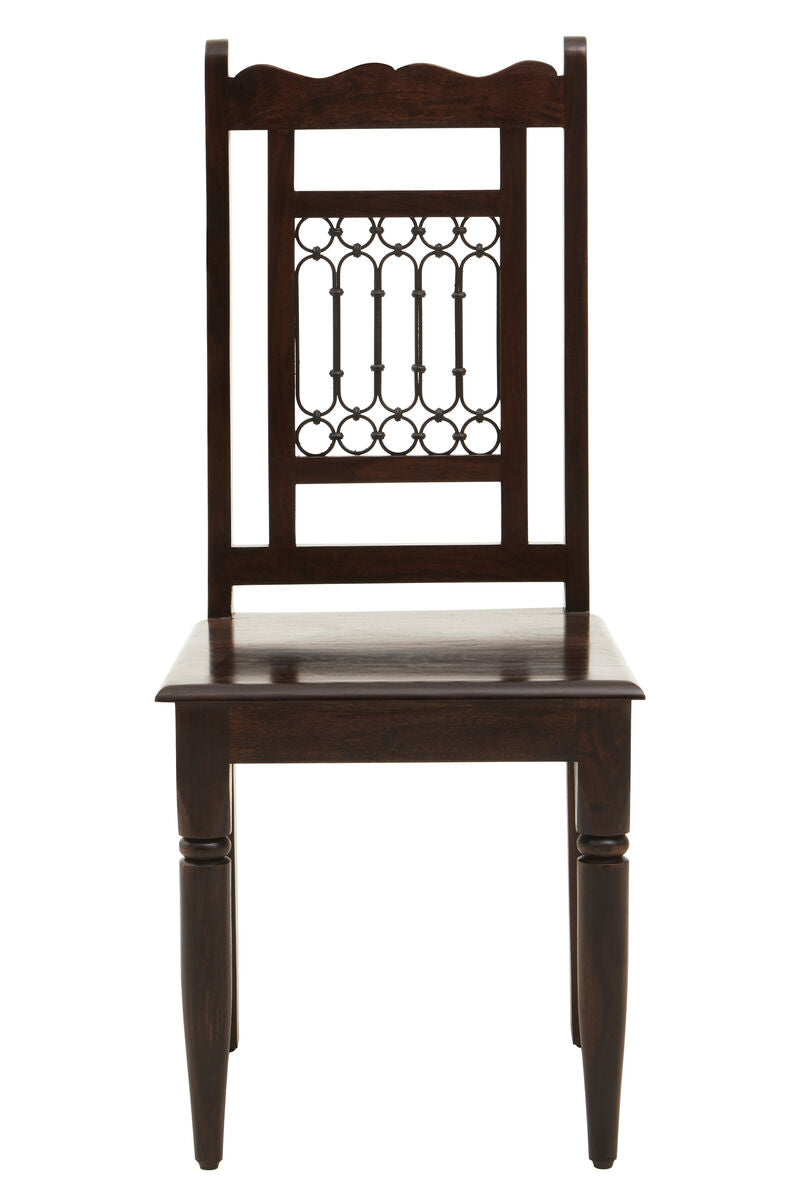 Dark Sheesham Wood Dining Chair