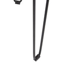Natural Mango Wood Small Side Table with Black Iron Legs