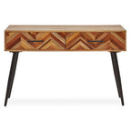 Natural Mango Wood 2-Drawer Console Table