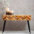 Natural Mango Wood 2-Drawer Console Table