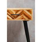 Natural Mango Wood 2-Drawer Console Table