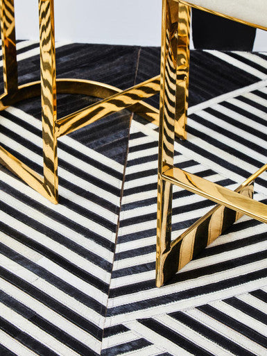 Black Velvet Bar Chair with Gold Finish Base