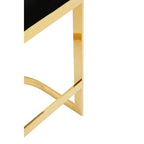Black Velvet Bar Chair with Gold Finish Base