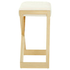 Ivory and Gold Finish Bar Stool