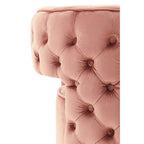 Pink Velvet Swivel Chair with Button Tufting