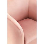 Pink Velvet Armchair with Gold Finish Metal Legs